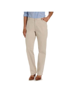 Relaxed Fit Straight-Leg Twill Pants