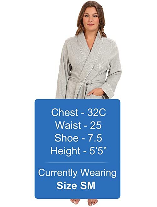 Plus Size Essentials Quilted Collar and Cuff Robe