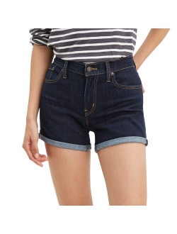 Mid-Length Cuffed Jean Shorts