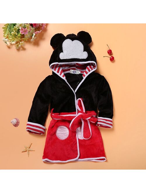 Kids Boy Girl Robe 2021 Bathrobe Minnie Mickey Tiger Soft Flannel Robe Pajamas Baby Kids Warm Clothes 2-6Y