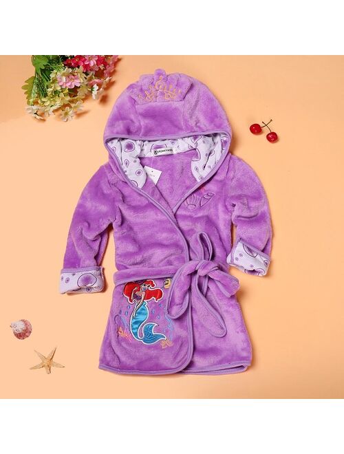 Kids Boy Girl Robe 2021 Bathrobe Minnie Mickey Tiger Soft Flannel Robe Pajamas Baby Kids Warm Clothes 2-6Y