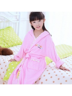 boys bathrobe kids hooded poncho towel pink bathrobe for girls roupao blue bath robe green loose cotton pajamas baby bath robes