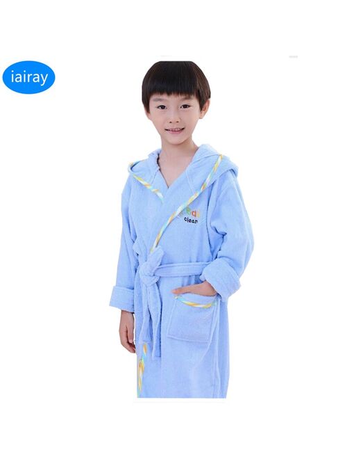 boys bathrobe kids hooded poncho towel pink bathrobe for girls roupao blue bath robe green loose cotton pajamas baby bath robes