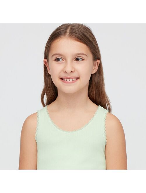 Uniqlo GIRLS AIRism COTTON BLEND POINTELLE TANK TOP