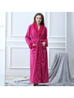 Sexy Wram Sleepwear Thicken Nightgown winter Long Home Dress