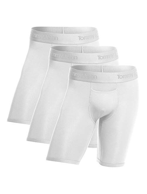 Tommy John Men's Second Skin Boxer Briefs - 3 Pack - No Ride-Up Comfortable Breathable Underwear for Men