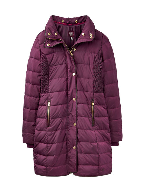 Joules Burgundy Caldecott Puffer Coat - Women