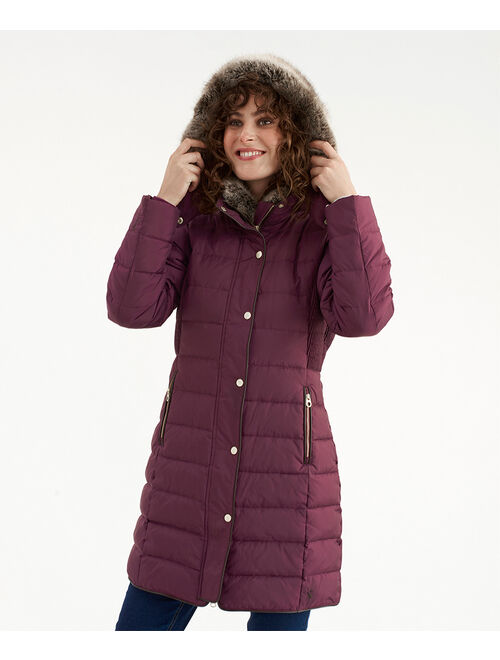 Joules Burgundy Caldecott Puffer Coat - Women