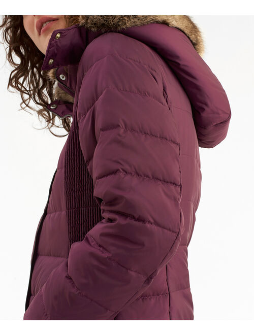 Joules Burgundy Caldecott Puffer Coat - Women