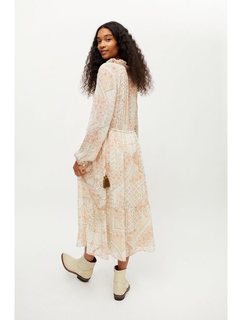 Dress Forum Claire Tiered Long Sleeve Midi Dress