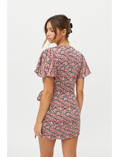 Dress Forum Floral Wrap Mini Dress