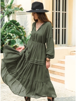 Rusttydustty Lantern Sleeve Flippy Hem Dress