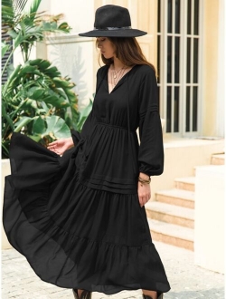 Rusttydustty Lantern Sleeve Flippy Hem Dress