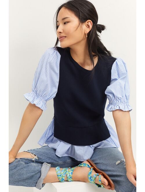 Anthropologie Layered Ruffle Top