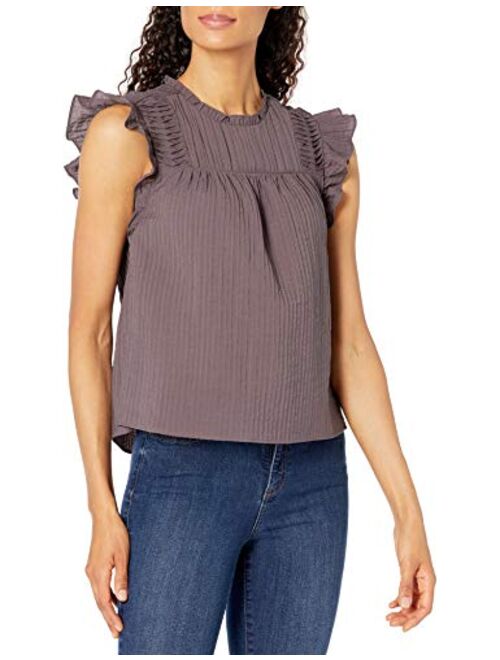 Club Monaco Women's Ruffle Sleeve Top