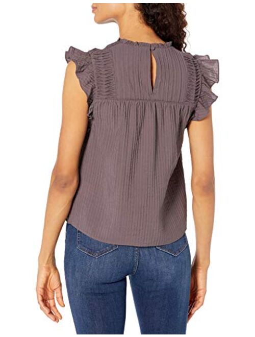 Club Monaco Women's Ruffle Sleeve Top