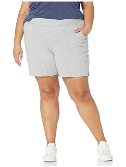 Just My Size Women's Plus Cotton Jersey Pull-on Shorts with pockets