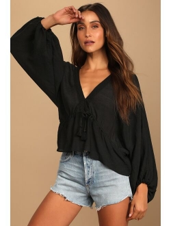 Breezy Behavior White Dolman Sleeve Top