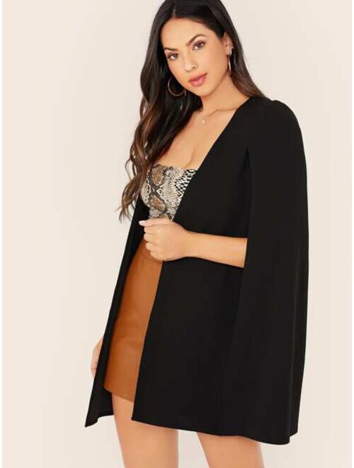 SHEIN Open Front Cape Blazer