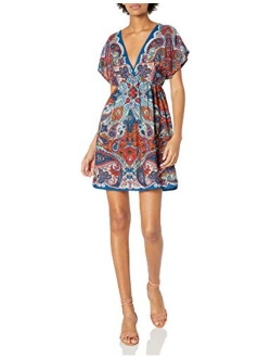 Angie Women's V-Neck Kimono Sleeve Dress