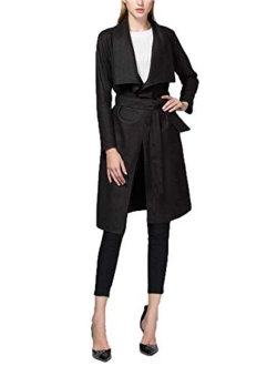 Women Casual Open Front Cape Cloak Trench Duster Coat Longline Cardigan Suit Coat