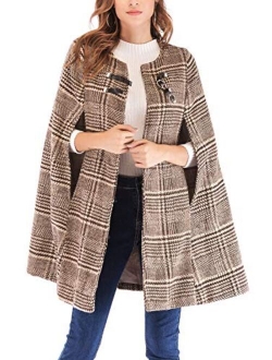 Women Casual Open Front Cape Cloak Trench Duster Coat Longline Cardigan Suit Coat