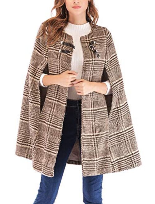 Women Casual Open Front Cape Cloak Trench Duster Coat Longline Cardigan Suit Coat