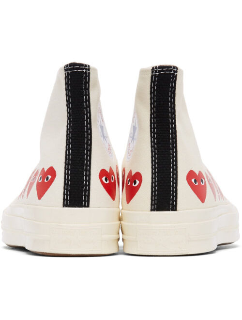 Off-White Converse Edition Multiple Hearts Chuck 70 High Sneakers