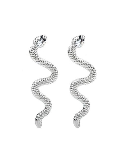 Gold Snake Earrings for Women Holloween Snake Costume Jewelry Egyptian Earrings for Girls