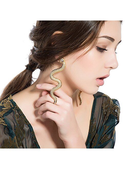 Gold Snake Earrings for Women Holloween Snake Costume Jewelry Egyptian Earrings for Girls