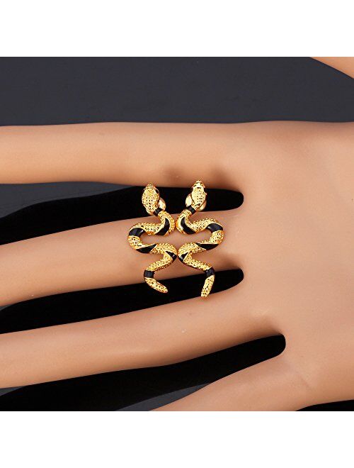 Vivid Snake Earrings Women 18K Gold Plated Cool Dangle Earring