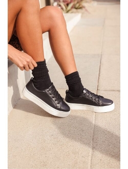 Kenley White Platform Lace Up Sneakers