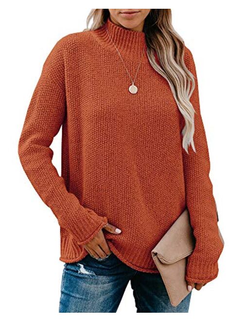 Saodimallsu Womens Turtleneck Oversized Sweaters Chunky Long Sleeve Loose Casual Pullover Slouchy Knit Jumper Tops