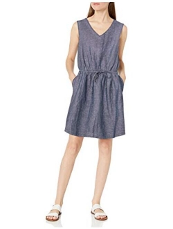 Women's Sleeveless Relaxed Fit Linen Dress