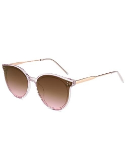 Retro Round Sunglasses for Women Oversized Mirrored Glasses DOLPHIN SJ2068