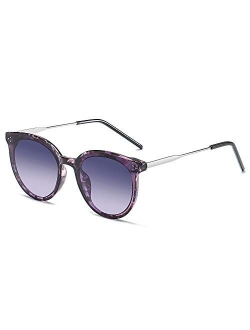 Retro Round Sunglasses for Women Oversized Mirrored Glasses DOLPHIN SJ2068