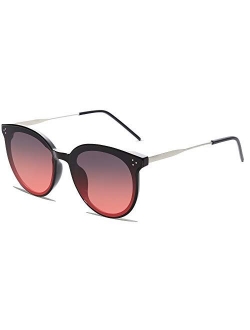 Retro Round Sunglasses for Women Oversized Mirrored Glasses DOLPHIN SJ2068