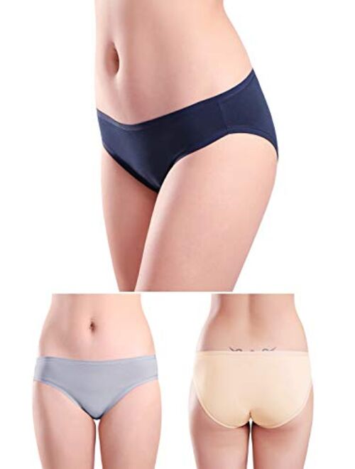 Wealurre Womens Underwear Cotton Hipster Panties for Women 5 Pack