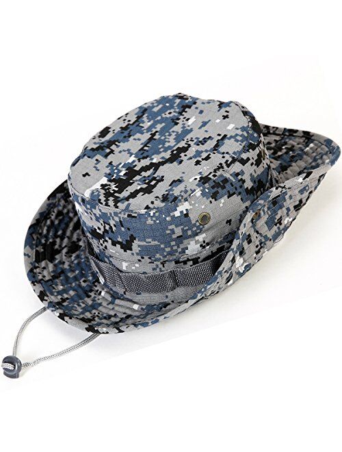 kolumb Wide Brim Boonie Hat, Men & Women Top Camo Bucket Hats for Safari Military Beach…