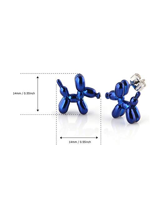 LAONATO Balloon Dog Stud Earrings