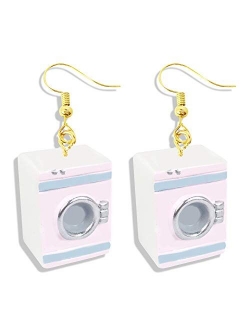 New Funny Drinking Fountain Toliet Bathtub Earrings For Women Geometric Unusual Creative Acrylic Dangle Earrings Fashion Jewelry