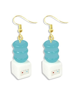 New Funny Drinking Fountain Toliet Bathtub Earrings For Women Geometric Unusual Creative Acrylic Dangle Earrings Fashion Jewelry