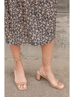 Jazey Terracotta Lace-Up High Heel Sandals