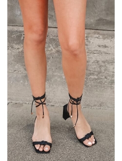 Jazey Terracotta Lace-Up High Heel Sandals