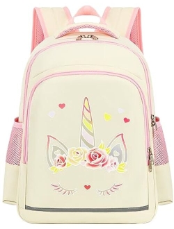 CAMTOP Girls Backpack for School Kids Backpacks Preschool Kindergarten Elementary Bookbag(Age 3-9 Years)