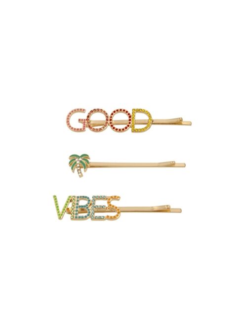 Betsey Johnson Good Vibes Bobby Pin Set