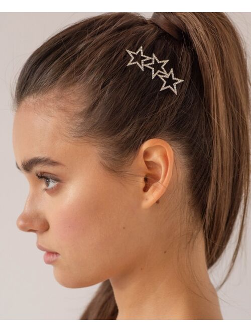 Soho Style Curved Sparkling Stars Barrette