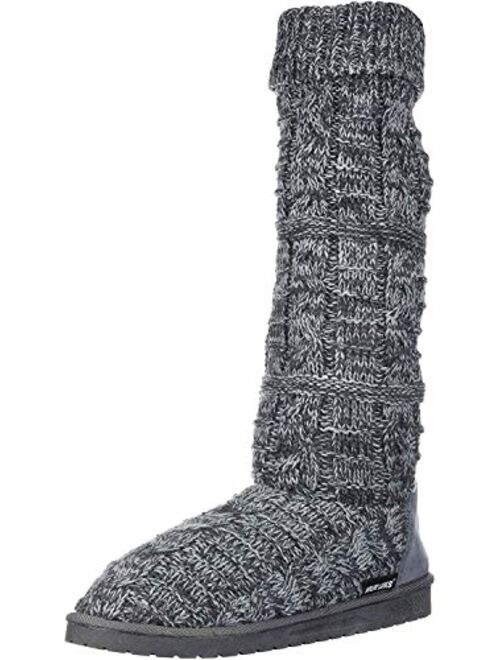 Muk Luks Women's Shelly Boots-Grey Fashion