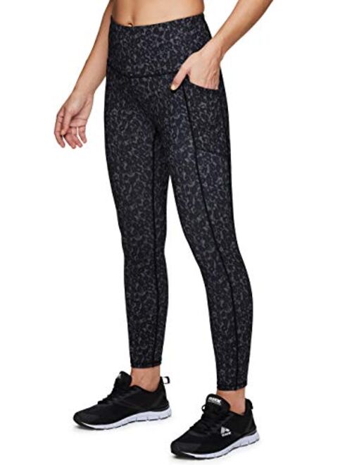 RBX Active Women’s Ankle Full Length Printed Athletic Running Workout Yoga Leggings