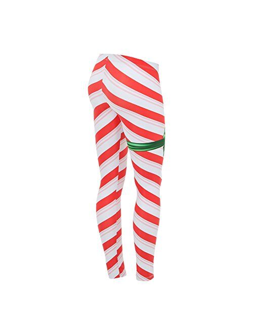 Alexandra Collection Womens Christmas Candy Cane Nutcracker Athletic Leggings